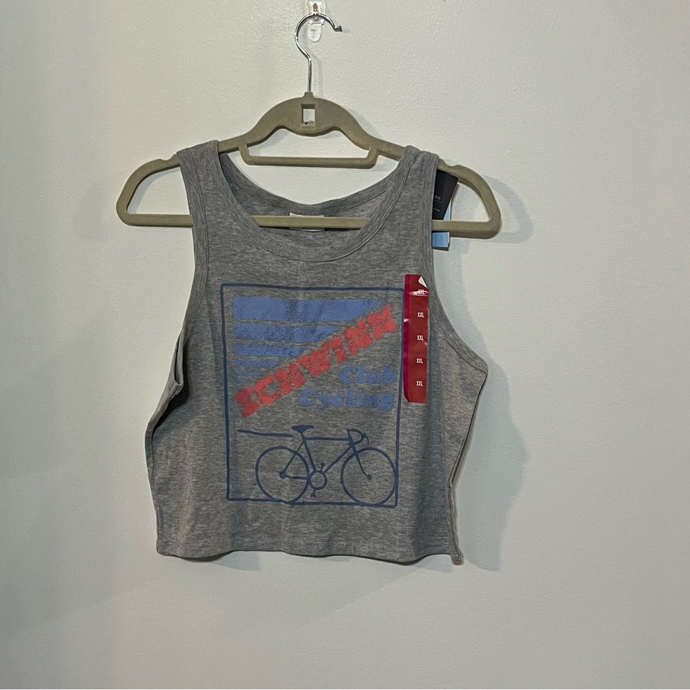 Grayson Threads Women's Schwinn Cycling Club Graphic Tank Top Gray Size XXL